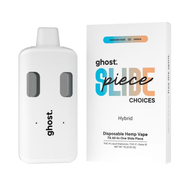 GHOST SLIDE PIECE CHOICES THCH LIQUID DIAMONDS + THCP + D10 7GM DISPO 5CT/ BOX