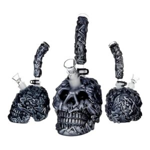 10” PHOENIXSTAR GLASS SKULL DESIGN WATER PIPE 10'' PHOENIXSTAR GLASS SKULL DESIGN WATER PIPE