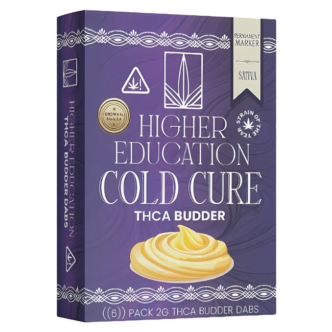 HIGHER EDUCATION COLD CURE THCA BUDDER 2GM DABS 6CT/ BOX