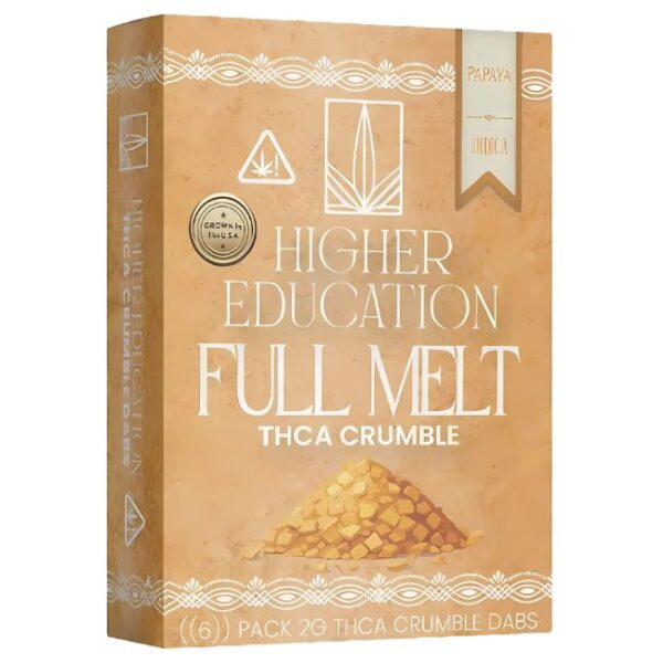 HIGHER EDUCATION FULL MELT THCA CRUMBLE 2GM DABS 6CT/ BOX