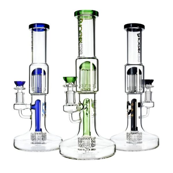 11.5'' PHOENIXSTAR GLASS MIX COLOR WATER PIPE