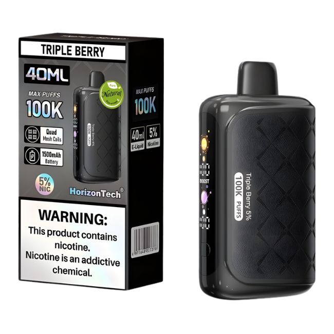 HORIZON TECH 5% DISPOSABLE (200ML) 100K PUFFS 5CT/ BOX (TEXAS COMPLIANT)