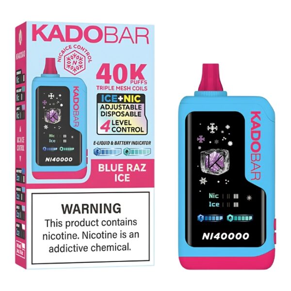 KADO BAR ICE + NIC CONTROL 5% DISPOSABLE (120ML) 40K PUFFS 5CT/ BOX (MADE IN AMERICA)