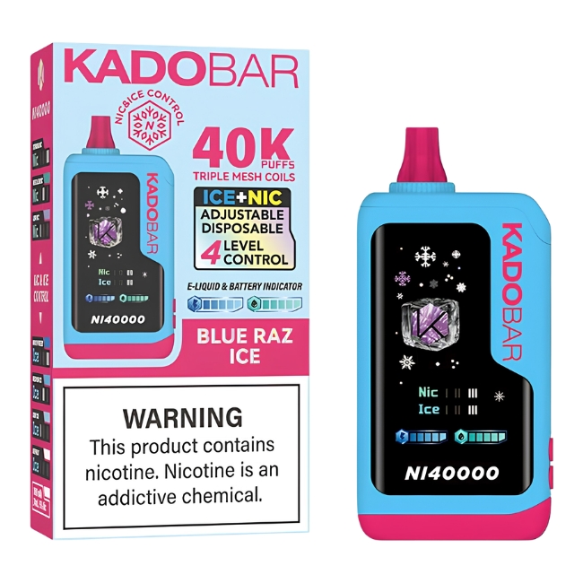 KADO BAR ICE + NIC CONTROL 5% DISPOSABLE (120ML) 40K PUFFS 5CT/ BOX (MADE IN AMERICA)