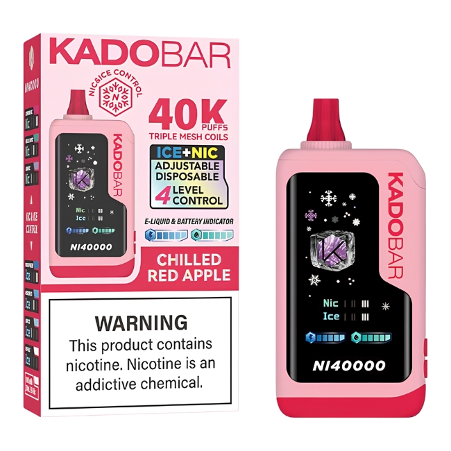 KADO BAR ICE + NIC CONTROL 5% DISPOSABLE (120ML) 40K PUFFS 5CT/ BOX (MADE IN AMERICA)