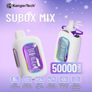 KANGERTECH SUBOX MIX DUAL FLAVOR 5% DISPOSABLE (250ML) 50K PUFFS 5CT/ BOX (BUILT IN USA) KANGERTECH SUBOX MIX DUAL FLAVOR 5% DISPOSABLE (250ML) 50K PUFFS 5CT/ BOX (BUILT IN USA)