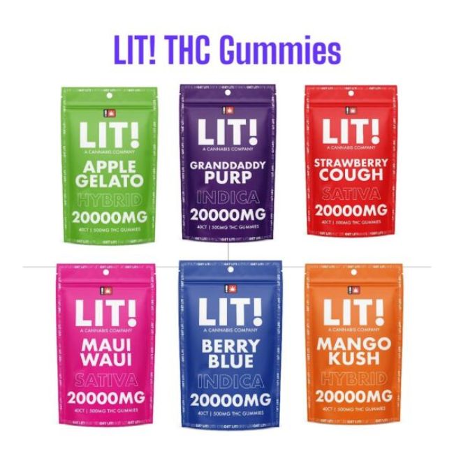 LIT THC 20'000MG GUMMIES 40CT/ BAG