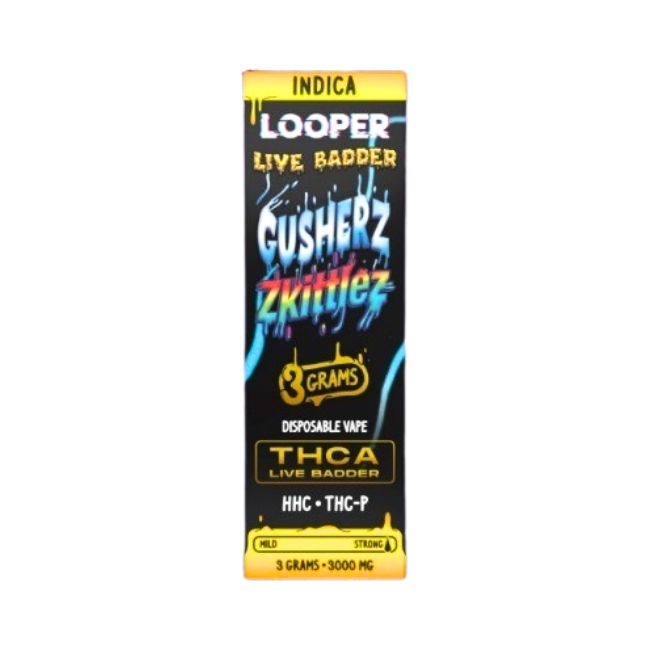 LOOPER LIVE BADDER THCA + HHC + THC-P 3GM DISPO 5CT/ BOX