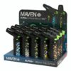 MAVEN ALPHA PLUS WIND PROOF TORCH LIGHTER 15CT DISPLAY