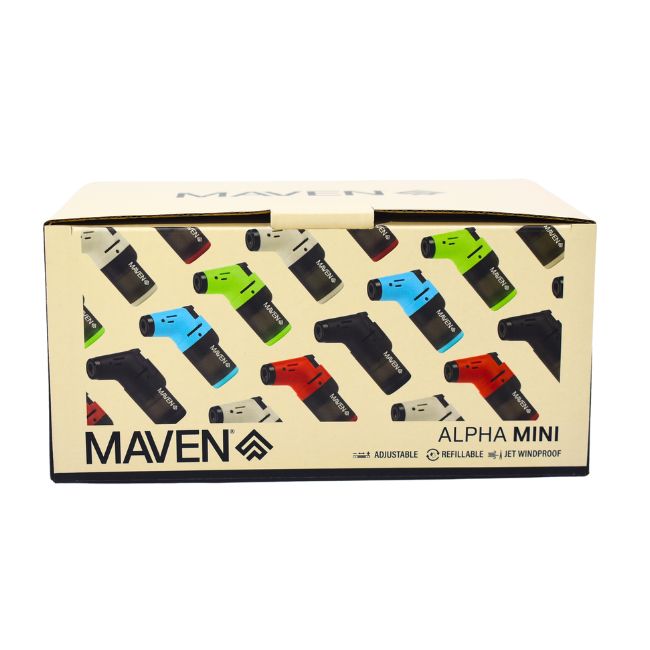 MAVEN ALPHA MINI WIND PROOF TORCH LIGHTER 15CT/ DISPLAY