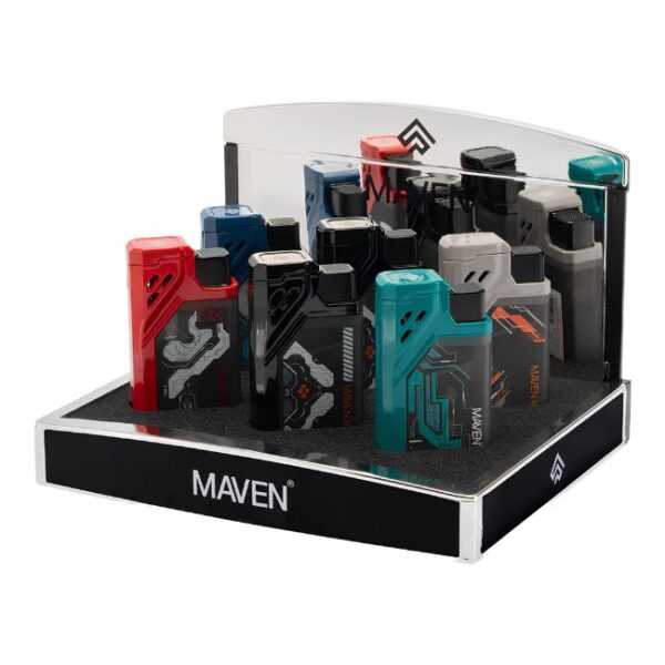 MAVEN PRIME X CYBER PUNK PREMIUM WIND PROOF TORCH LIGHTER 6CT DISPLAY
