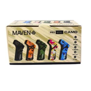 MAVEN PRO MINI CAMO MIX COLOR WIND PROOF TORCH 15CT DISPLAY