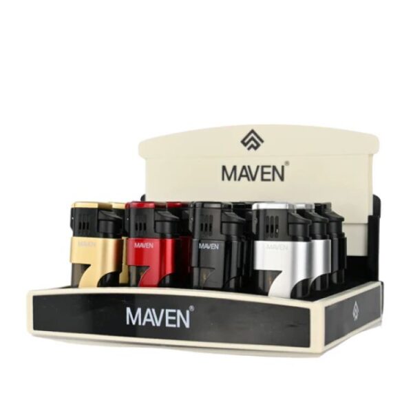 MAVEN SABRE TRIPLE JET FLAME TORCH LIGHTER 12CT DISPLAY