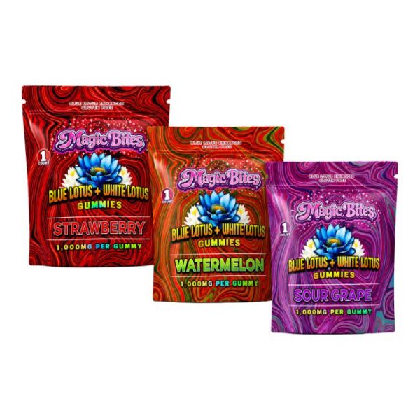 MAGIC BITES BLUE LOTUS + WHITE LOTUS 1000MG GUMMIES 1CT/25PK BOX