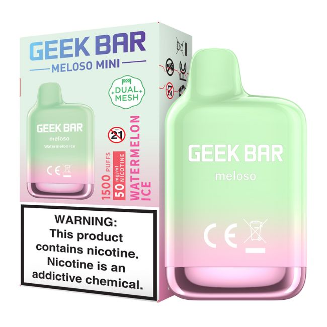 GEEK BAR MELOSO MINI 5% DISPOSABLE (50ML) 1.5K PUFFS 10CT/BOX