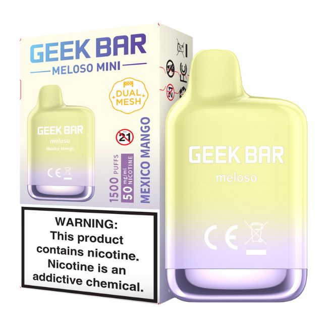 GEEK BAR MELOSO MINI 5% DISPOSABLE (50ML) 1.5K PUFFS 10CT/BOX