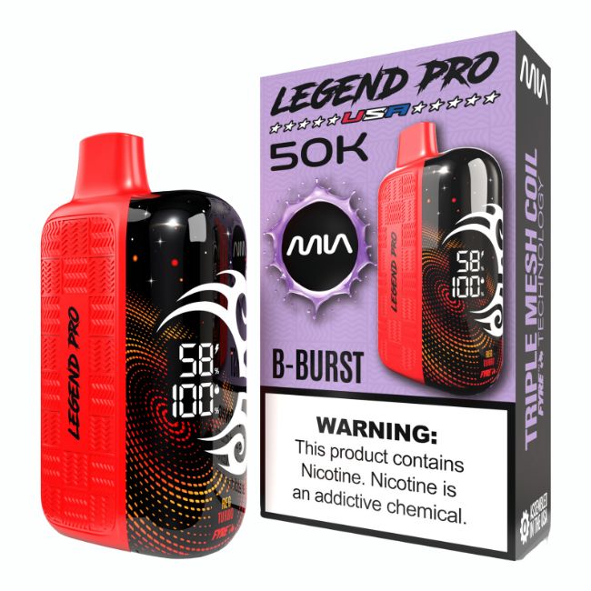MIA LEGEND PRO 5% DISPOSABLE (125ML) 50K PUFFS 5CT/ BOX (MADE IN USA)