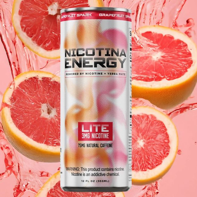 NICOTINA ENERGY 3MG NICOTINE LITE DRINK 75MG NATURAL CAFFEINE (12OZ 355ML/ CAN) 4PK