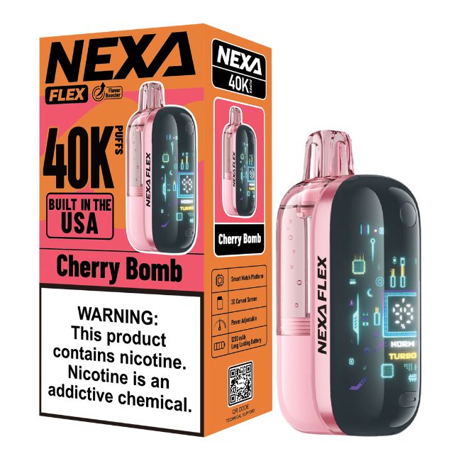 NEXA FLEX 5% DISPOSABLE KIT (90ML) 40K PUFFS 5CT/ BOX (BUILT IN USA)