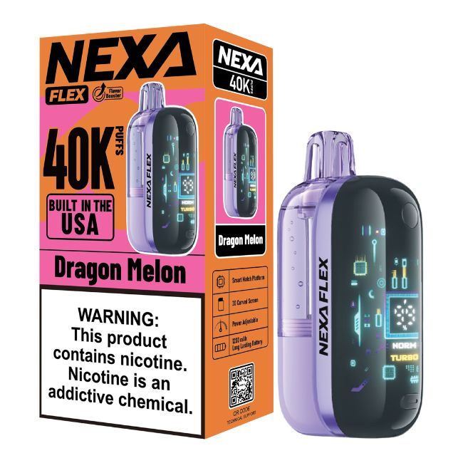 NEXA FLEX 5% DISPOSABLE KIT (90ML) 40K PUFFS 5CT/ BOX (BUILT IN USA)