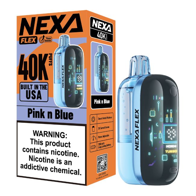 NEXA FLEX 5% DISPOSABLE KIT (90ML) 40K PUFFS 5CT/ BOX (BUILT IN USA)