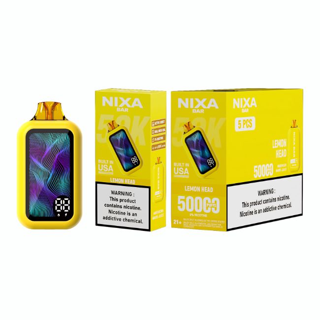 NIXA BAR 5% DISPOSABLE (100ML) 50K PUFFS 5CT/ BOX (BUILT IN USA)