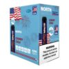 NORTH 5% FREEDOM EDITION DISPOSABLE (100ML) 5K PUFFS 10CT/ BOX (BUILT IN USA)