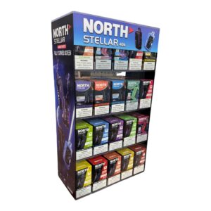 NORTH STELLAR 5% DISPOSABLE ASSORTED FLAVOR (2000ML) 40K PUFFS 100CT/ DISPLAY
