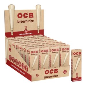 OCB BROWN RICE CONE 32PK/ BOX