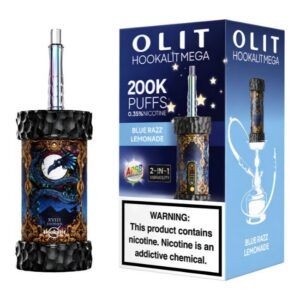 OLIT HOOKALIT MEGA 3.5% DISPOSABLE (80ML) 200K PUFFS 1CT/BOX (BUILT IN USA) OLIT HOOKALIT MEGA 3.5% DISPOSABLE (80ML) 200K PUFFS 1CT/BOX (BUILT IN USA)