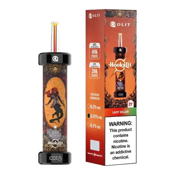 OLIT HOOKALIT 3.5% DISPOSABLE (200ML) 40K PUFFS 5CT/BOX (BUILT IN USA)