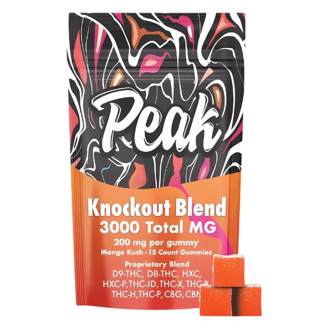PEAK KNOCKOUT BLEND 3000MG GUMMIES 15CT/ BAG