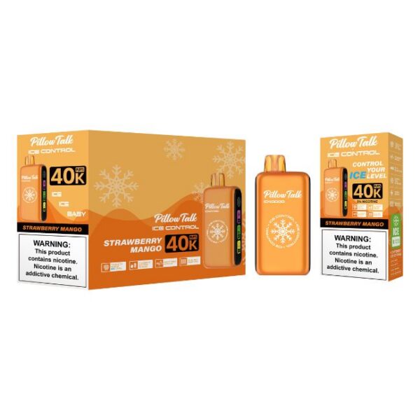 PILLOW TALK ICE CONTROL 5% DISPOSABLE TEXAS COMPLIANT(100ML) 40K PUFFS 5CT/ BOX
