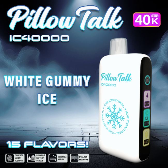 PILLOW TALK ICE CONTROL 5% DISPOSABLE TEXAS COMPLIANT(100ML) 40K PUFFS 5CT/ BOX