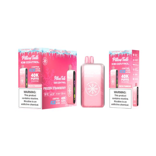 PILLOW TALK ICE CONTROL CRYSTAL EDI. 5% DISPOSABLE TEXAS COMPLIANT (100ML) 40K PUFFS 5CT/ BOX