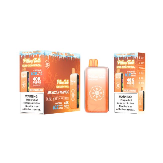 PILLOW TALK ICE CONTROL CRYSTAL EDI. 5% DISPOSABLE TEXAS COMPLIANT (100ML) 40K PUFFS 5CT/ BOX