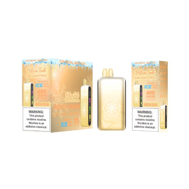 PILLOW TALK ICE CONTROL CRYSTAL EDI. 5% DISPOSABLE TEXAS COMPLIANT (100ML) 40K PUFFS 5CT/ BOX