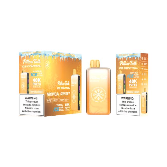 PILLOW TALK ICE CONTROL CRYSTAL EDI. 5% DISPOSABLE TEXAS COMPLIANT (100ML) 40K PUFFS 5CT/ BOX