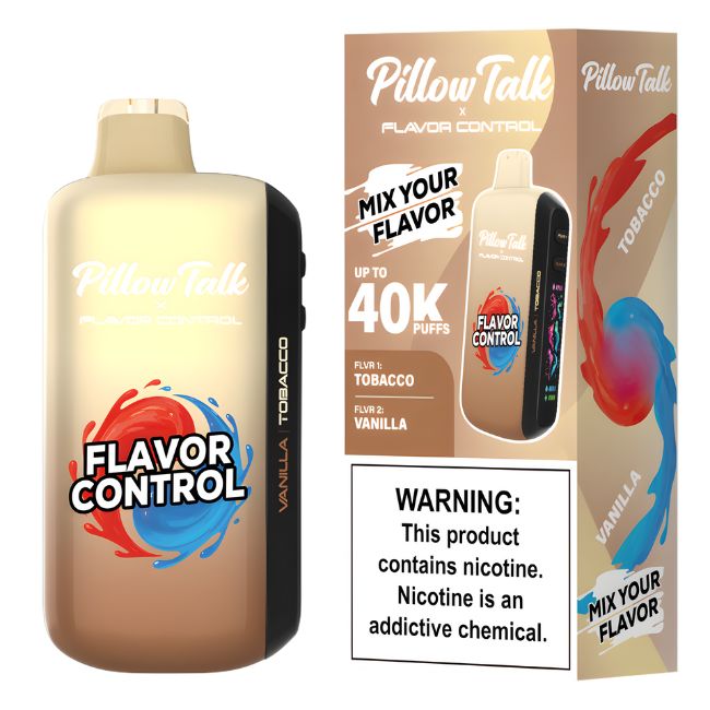 PILLOW TALK FLAVOR CONTROL 5% DISPOSABLE TEXAS COMPLIANT(100ML) 40K PUFFS 5CT/ BOX