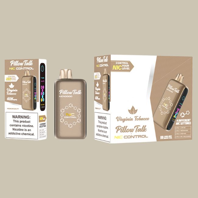 PILLOW TALK NIC CONTROL 5% DISPOSABLE TEXAS COMPLIANT (100ML) 40K PUFFS 5CT/ BOX