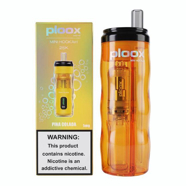 PLOOX BY LUXPODZ MINI HOOKAH 5% DISPOSABLE (90ML) 25K PUFFS 5CT/ BOX (BUILT IN USA)
