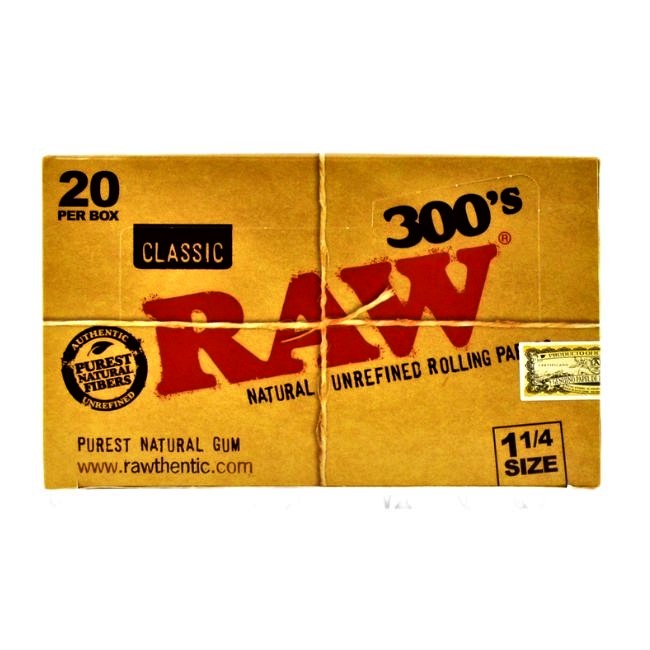 RAW CLASSIC 300'S 1 1/4 PAPER 20 PER BOX