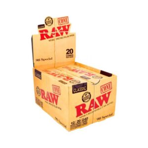 RAW98SPLCONE240 RAW CLASSIC 98 SPECIAL 20 CONES PER PACK 12CT/ BOX