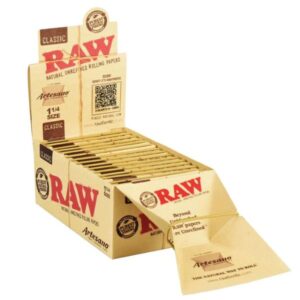 xr:d:DAGCN6fap0g:18,j:2531447646674332697,t:24041216 RAW ARTESANO 1 1/4 SIZE ROLLING PAPER TRAY PAPERS TIPS 15CT/ BOX
