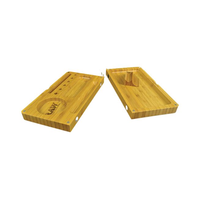 RAW BAMBOO BACKFLIP MAGNETIC ROLLING TRAY