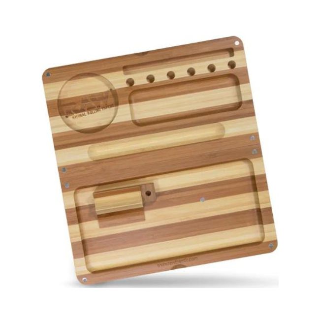 RAW BAMBOO BACKFLIP MAGNETIC ROLLING TRAY