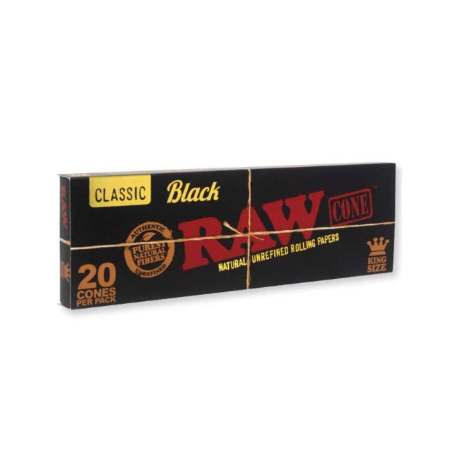 RAW BLACK CLASSIC CONE KING SIZE SINGLE 20 CONES PER PACK