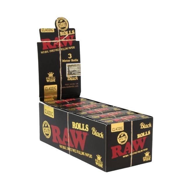 RAW KING SIZE WIDE 3 METER ROLLS 12CT/ BOX