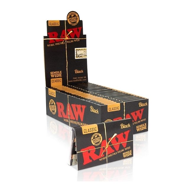 RAW BLACK CLASSIC PAPER (25 PACKS PER BOX)