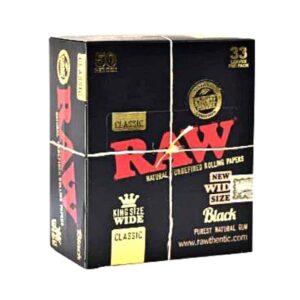 RAWBLKCLASSIC RAW BLACK CLASSIC PAPER (25 PACKS PER BOX)
